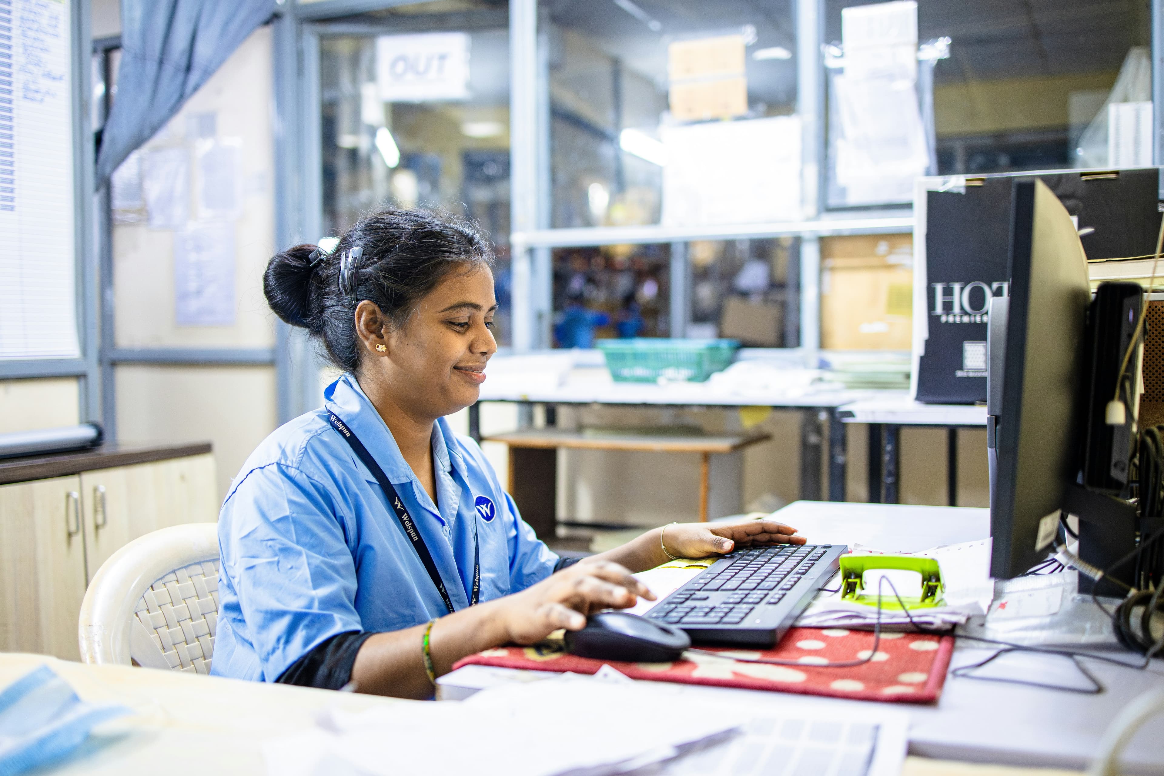 Indian nursing student in a German hospital training ward